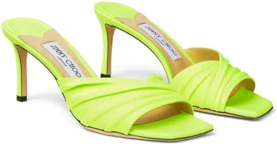 Jimmy Choo Basil 75mm open-toe mules Green