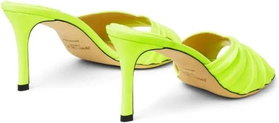 Jimmy Choo Basil 75mm open-toe mules Green