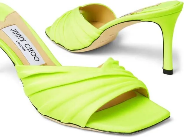 Jimmy Choo Basil 75mm open-toe mules Green