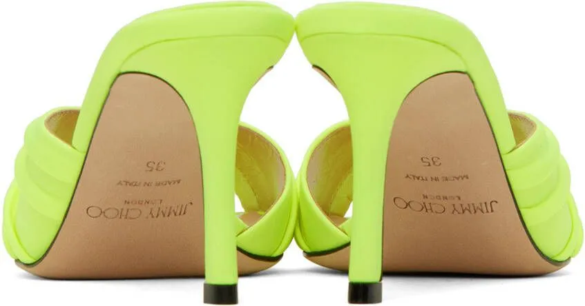 Jimmy Choo Basil 75mm open-toe mules Green