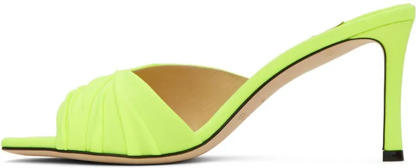 Jimmy Choo Basil 75mm open-toe mules Green