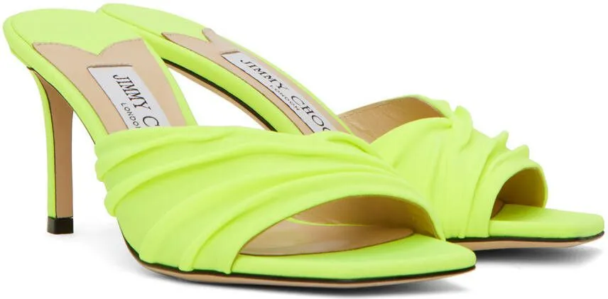 Jimmy Choo Basil 75mm open-toe mules Green