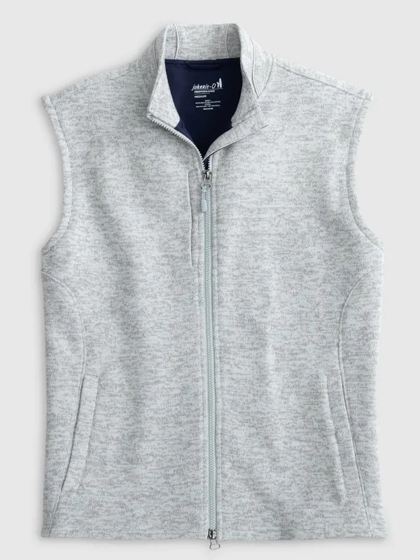 Johnnie-O Denali Knit Vest-Lt Grey 