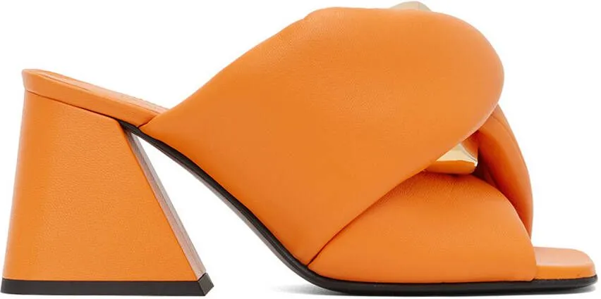 JW Anderson Orange Chain Twist Mules