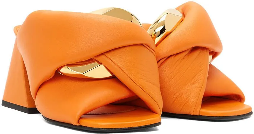 JW Anderson Orange Chain Twist Mules