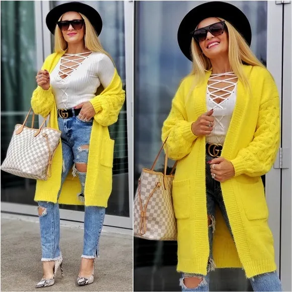 KANARY Yellow Soft Cardigan