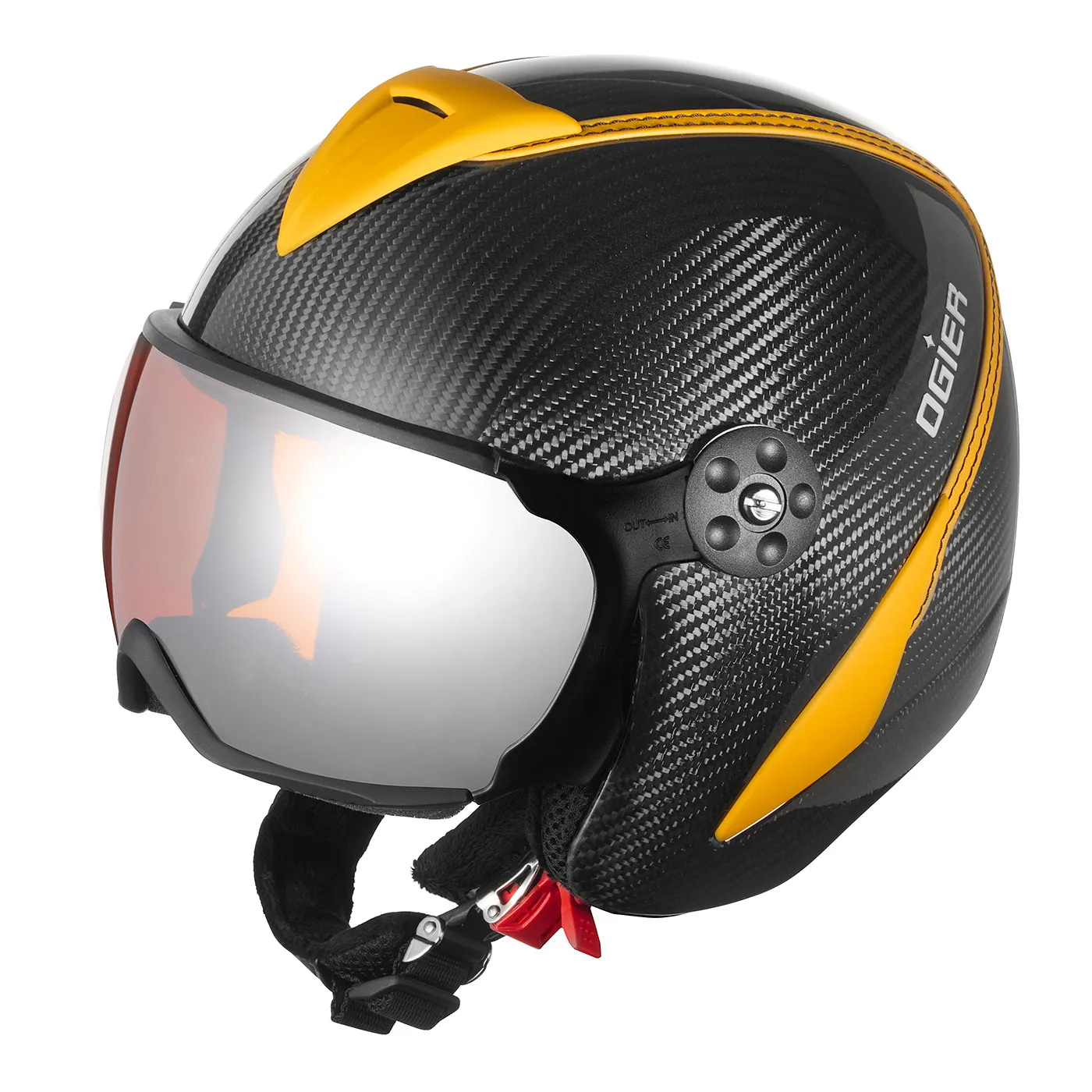 Kitzbuhel Carbon Yellow Racing Helmet