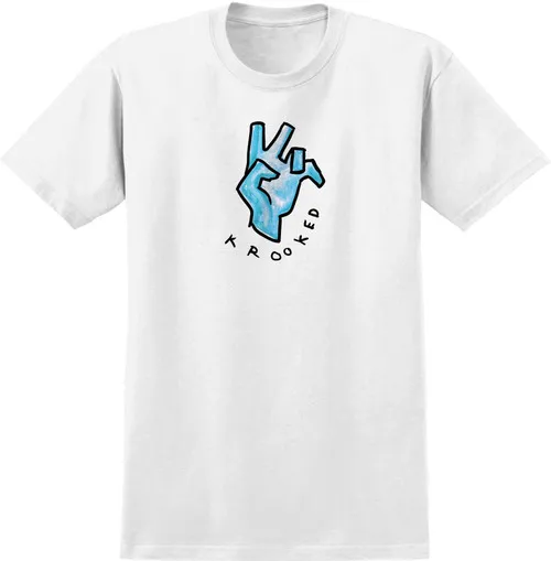 Krooked Skateboards Shirt Handy White/Blue