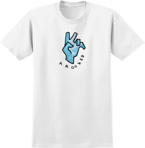 Krooked Skateboards Shirt Handy White/Blue