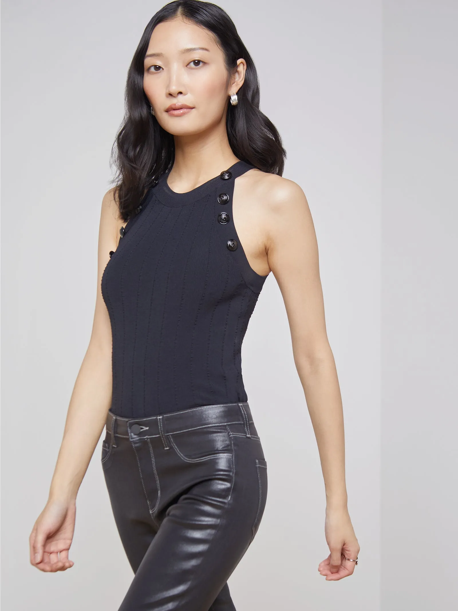 L'AGENCE    Rosemary Tank Black