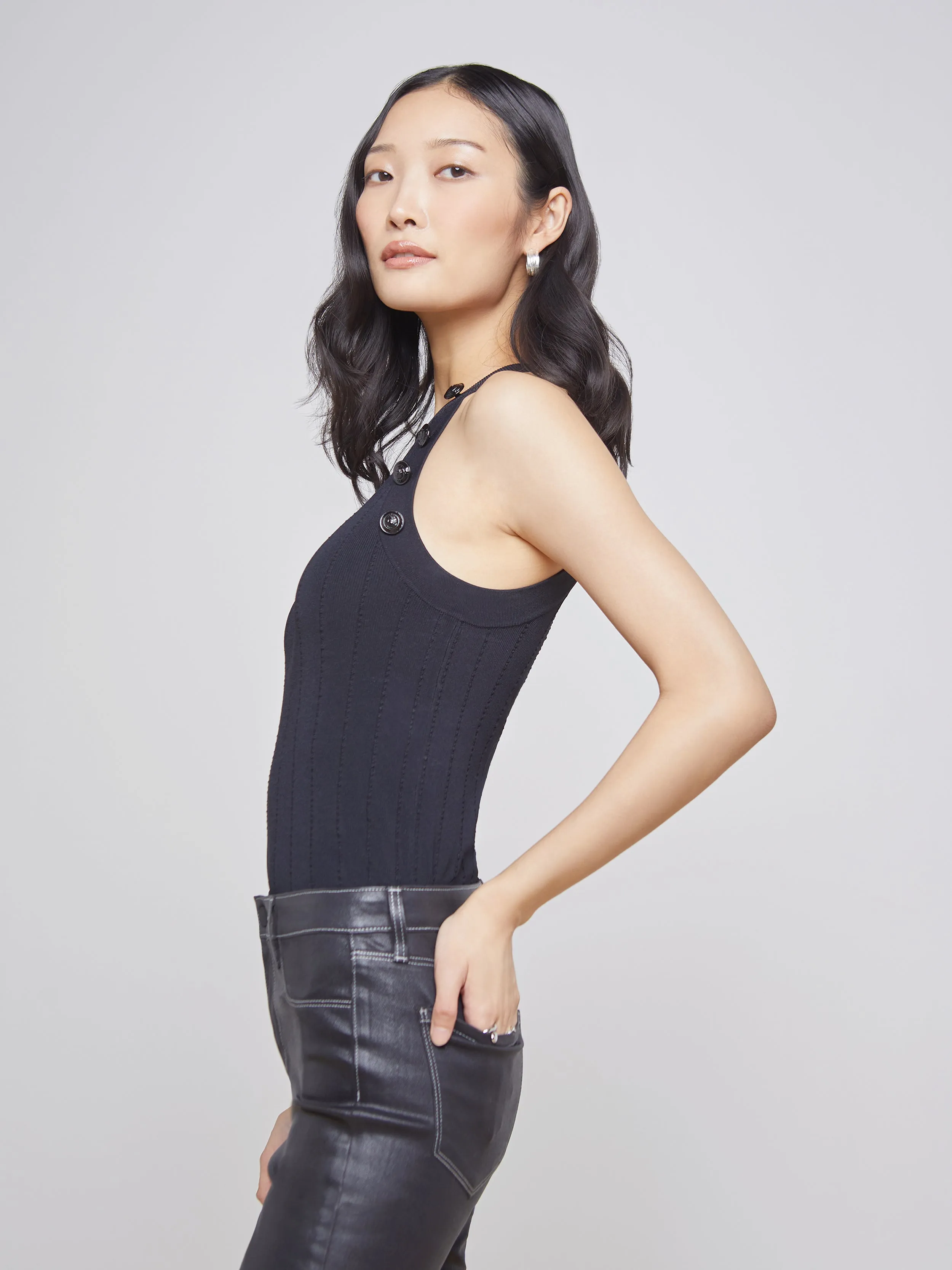 L'AGENCE    Rosemary Tank Black