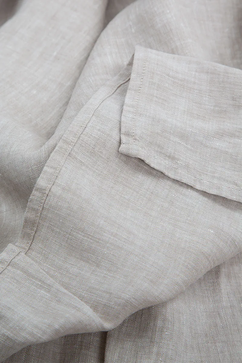 Large Natural Pure Linen Blanket