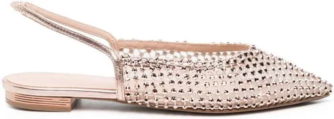 Le Silla Gilda crystal-embellished flat mules Pink