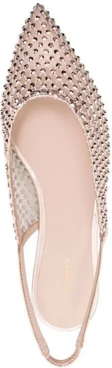 Le Silla Gilda crystal-embellished flat mules Pink