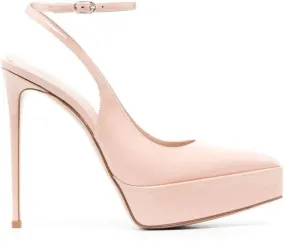 Le Silla Uma 130mm patent-leather platform mules Pink