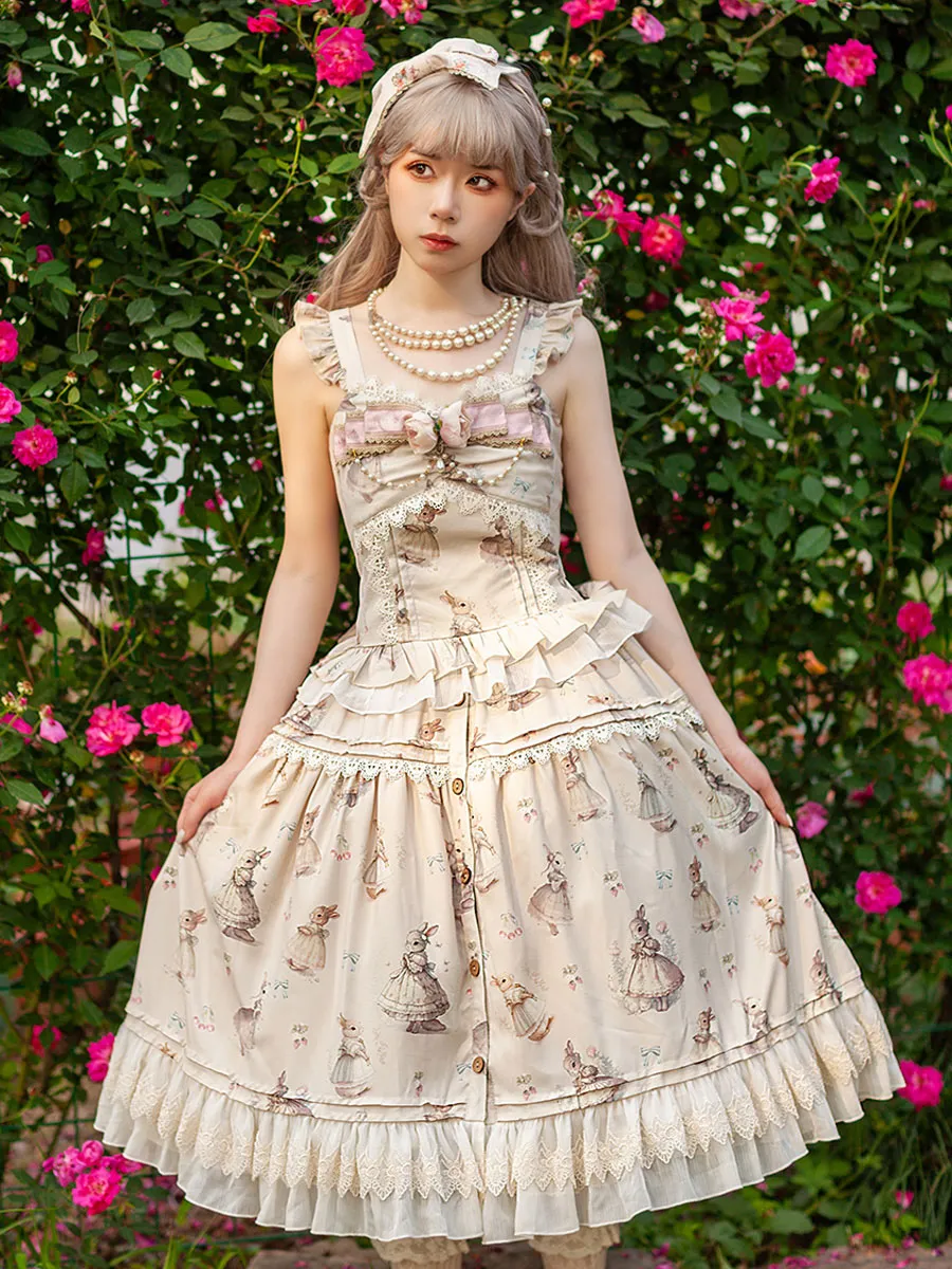 Lolita Specials Lolita Top Vest Costumes Classic Light Apricot Sleeveless