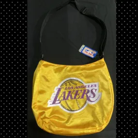 Los Angeles Lakers NBA Crossbody Bedazzled Bag with Adjustable Strap and Inside Zipper Pocket