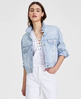 Macy's Dkny Jeans Women's Oversized Crop Logo Jacket