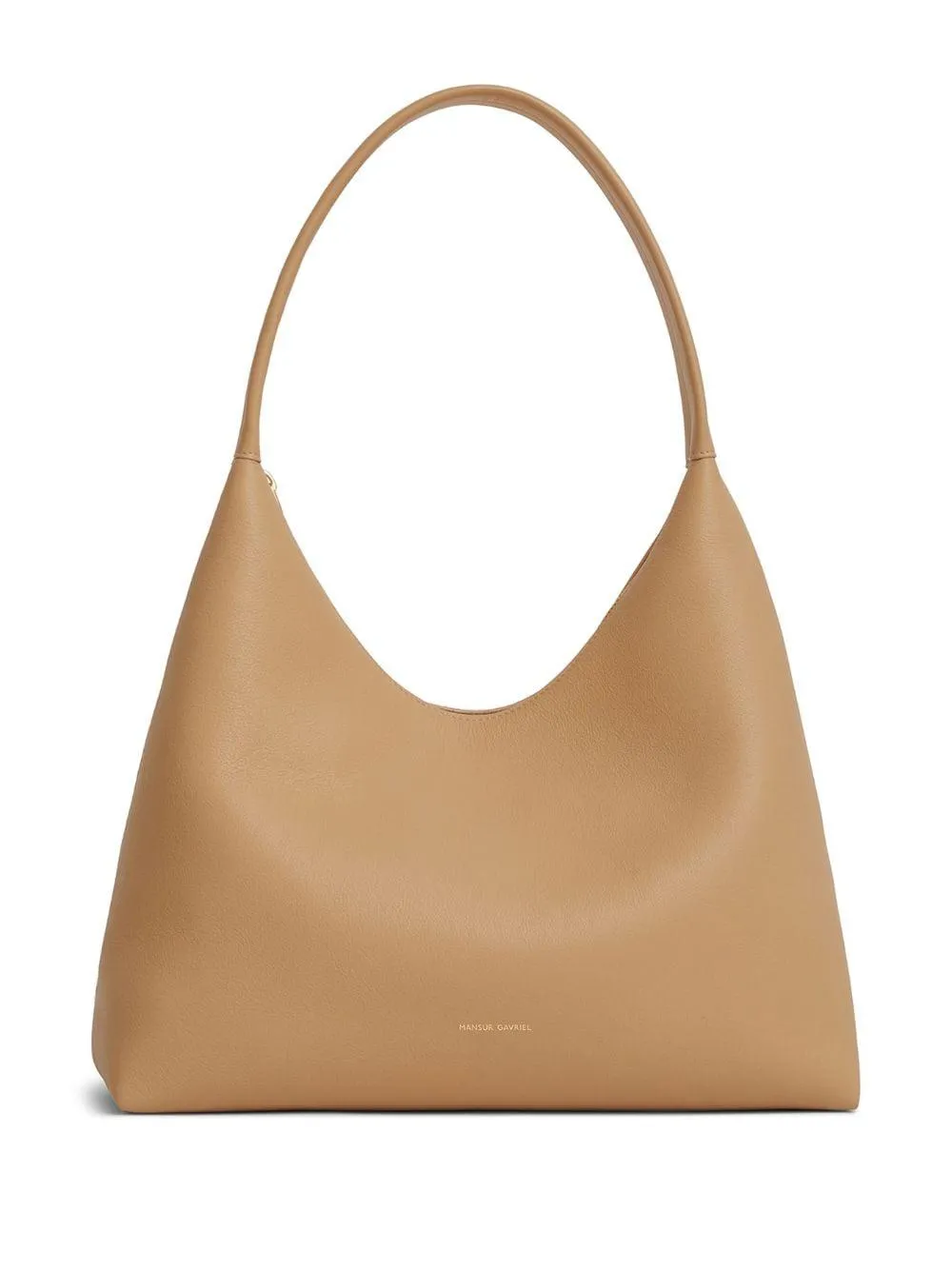 MANSUR GAVRIEL Luxury Soft Calf Leather Crossbody Hobo Bag in Sand