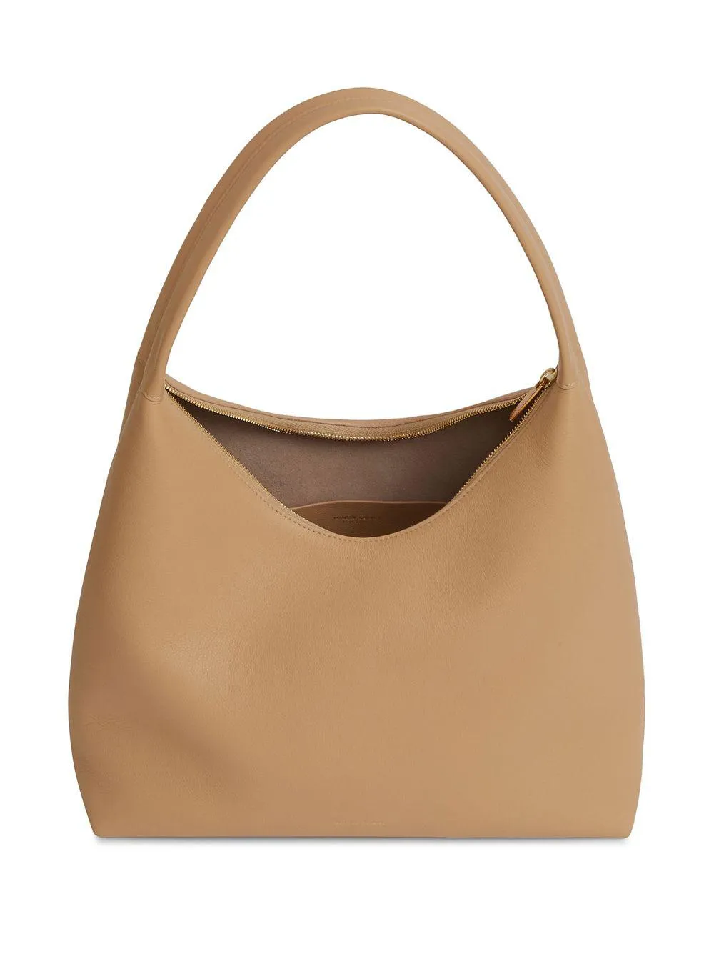 MANSUR GAVRIEL Luxury Soft Calf Leather Crossbody Hobo Bag in Sand