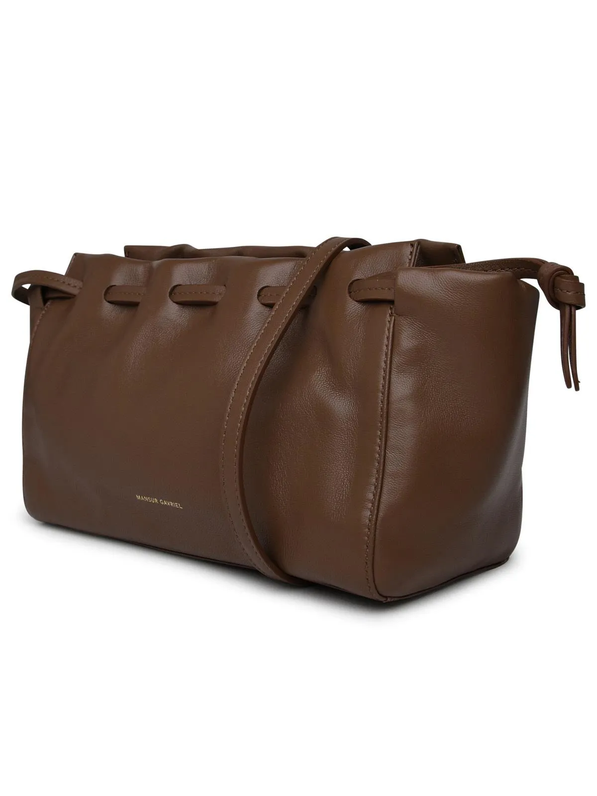 Mansur Gavriel    Mansur Gavriel 'Bloom' Small Brown Lear Crossbody Bag