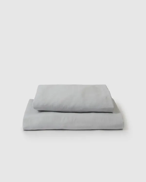 Marcel Linen Sheet Set - Glacier