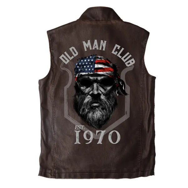 MEN'S 1970 OLD MAN CLUB VINTAGE DOUBLE COLLAR VEST