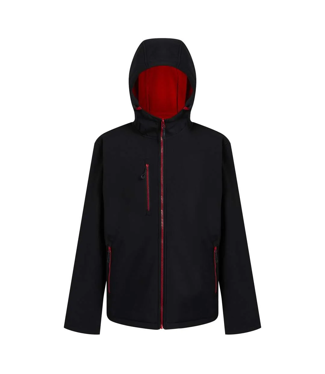 Mens navigate 2 layer soft shell jacket black/classic red Regatta