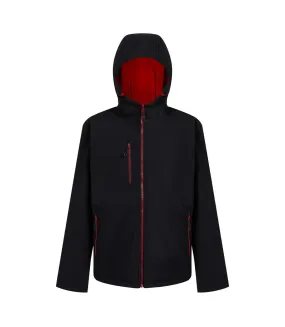 Mens navigate 2 layer soft shell jacket black/classic red Regatta