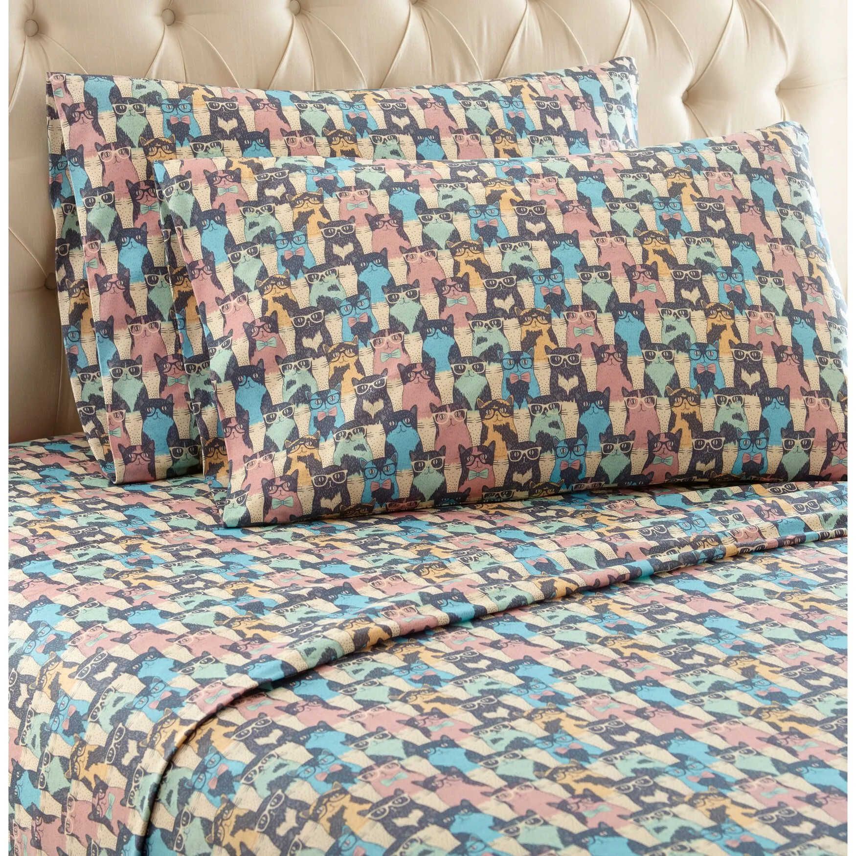 Micro Flannel® Cat Print Sheet Set