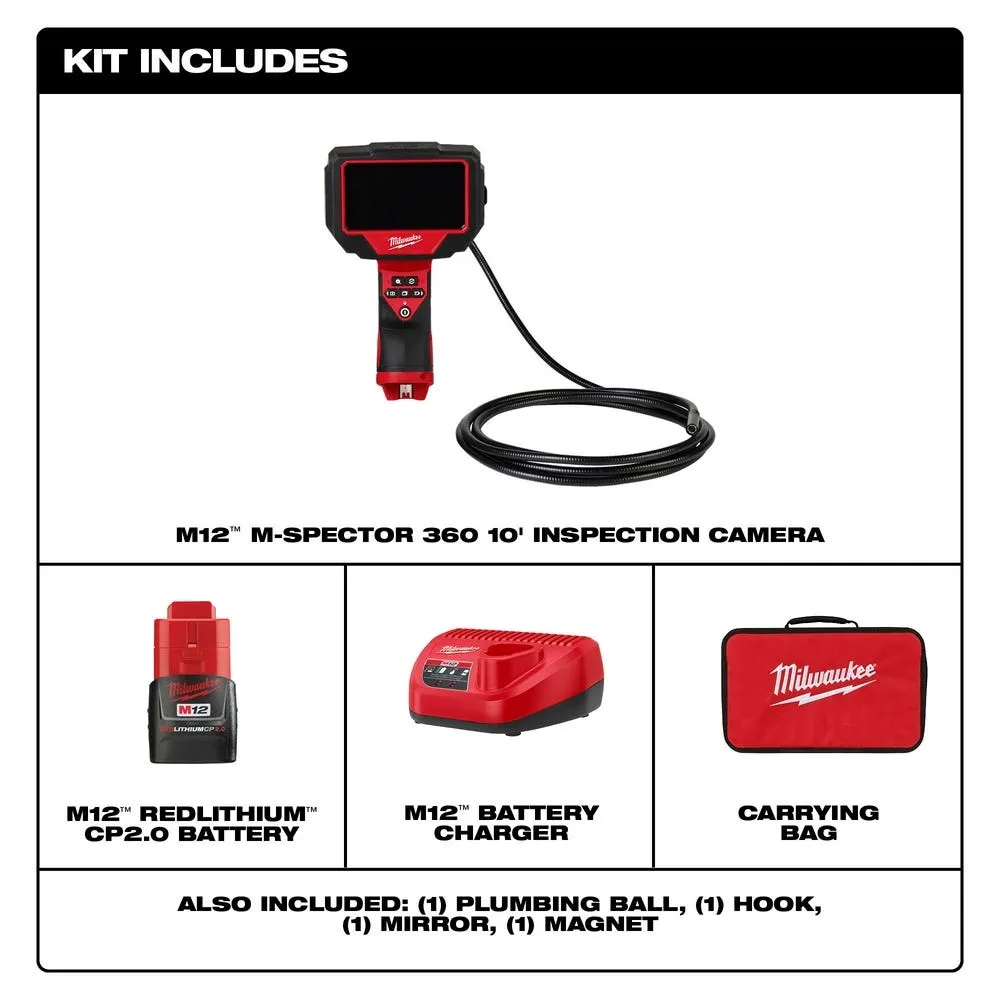 Milwaukee M12 M-Spector 360 10' Inspection Camera 2324-21