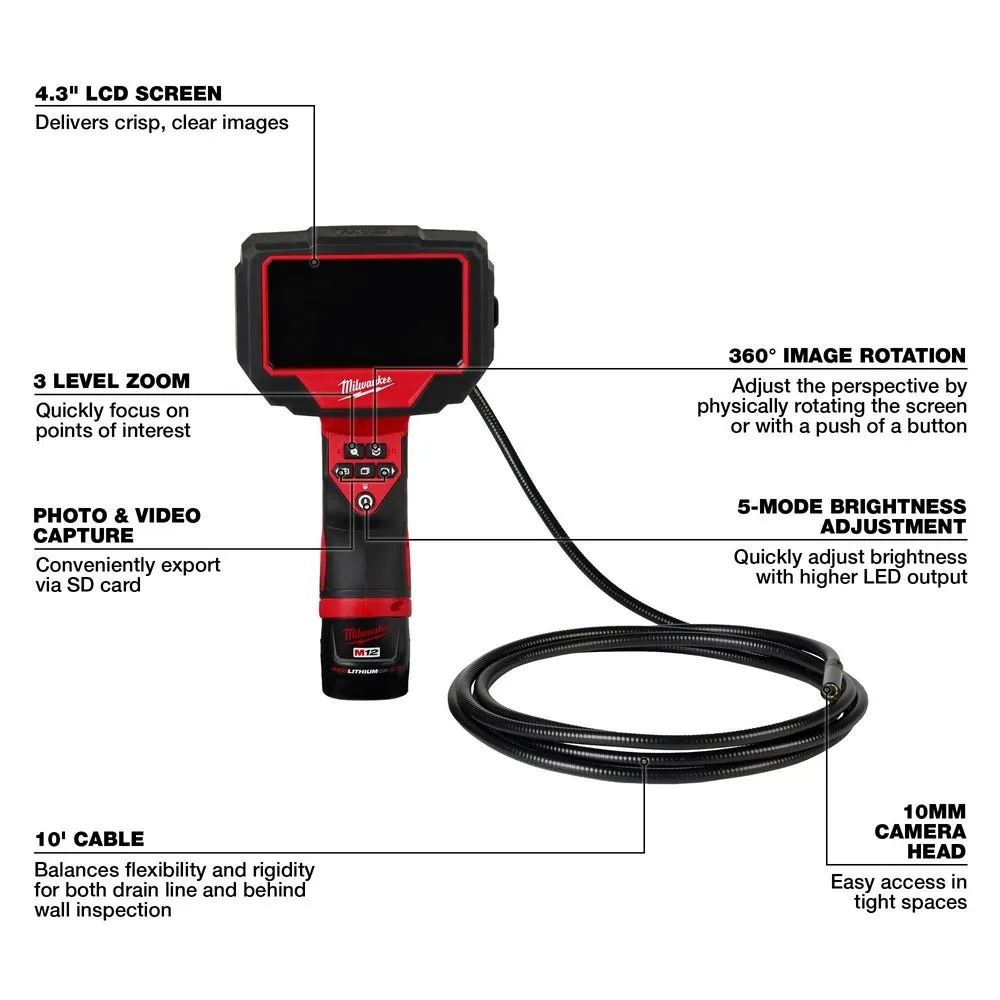 Milwaukee M12 M-Spector 360 10' Inspection Camera 2324-21