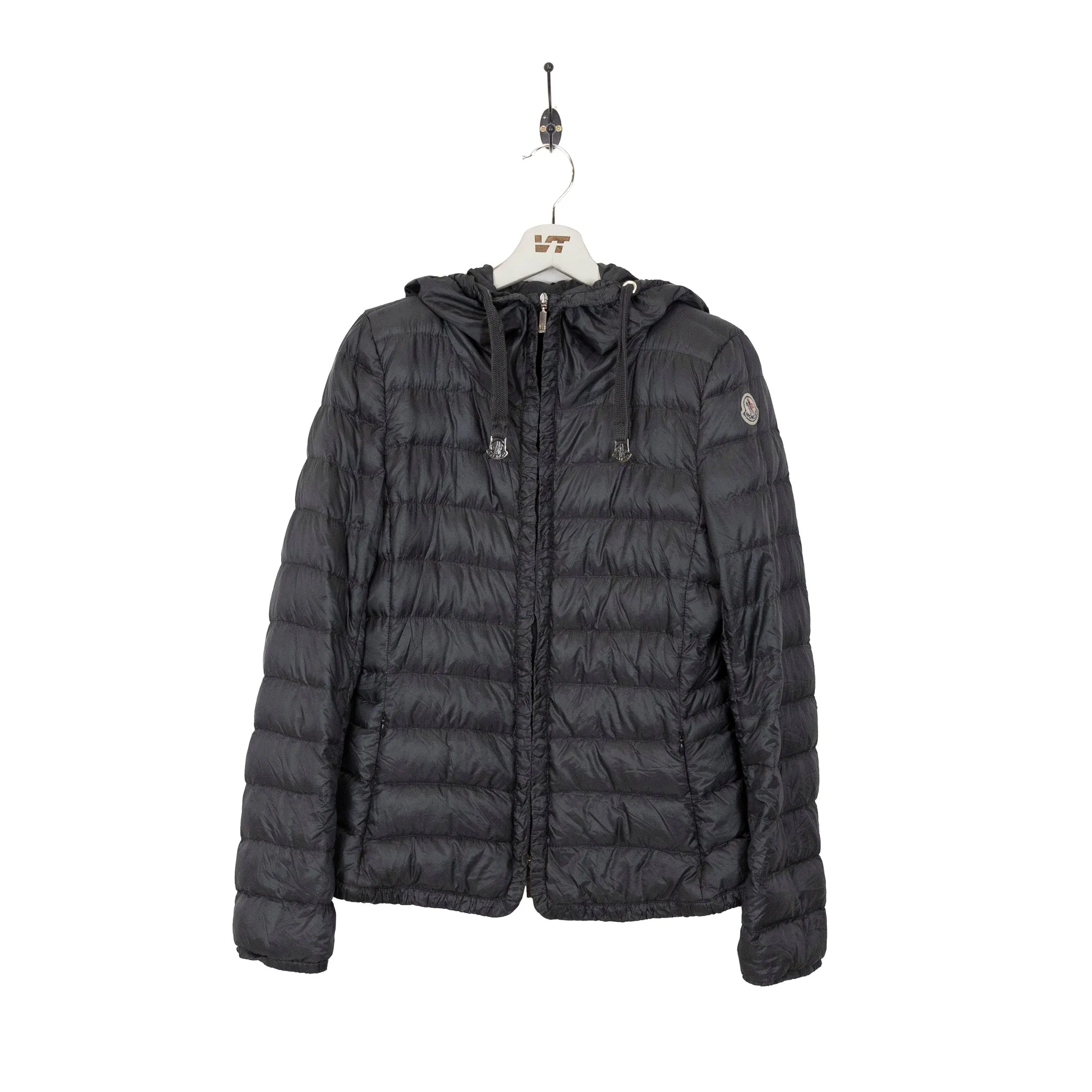 Moncler Grey Hooded Puffer Jacket