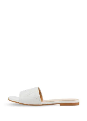 Monogram slide sandals - LAUREWI NCW in Cream