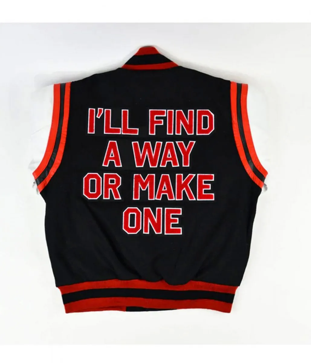 Motto 2.0 Clark Atlanta University Varsity White and Black Jacket