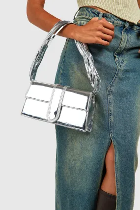 Multi Strap Metallic Shoulder Bag