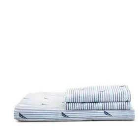 Nautica Audley  Twin Xl Sheet Set Navy Navy