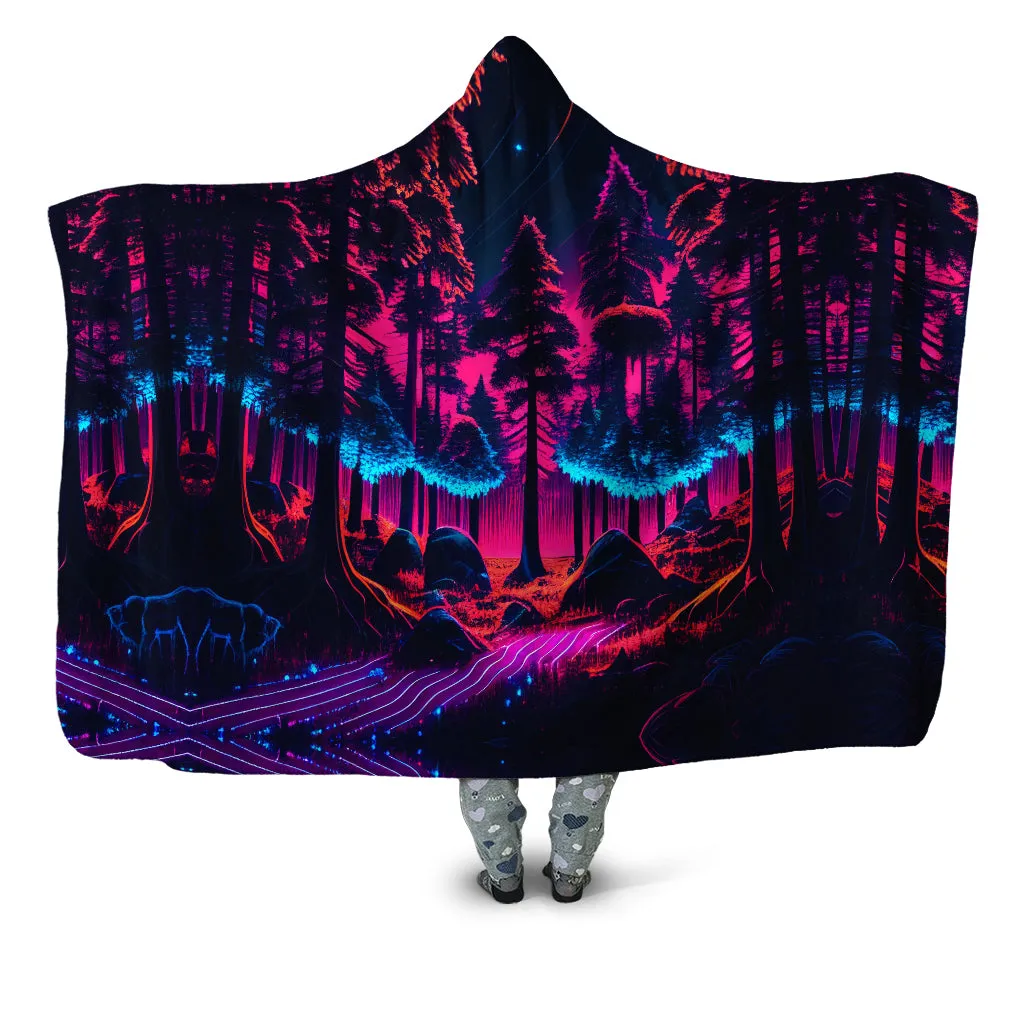 Neon Forest Hooded Blanket