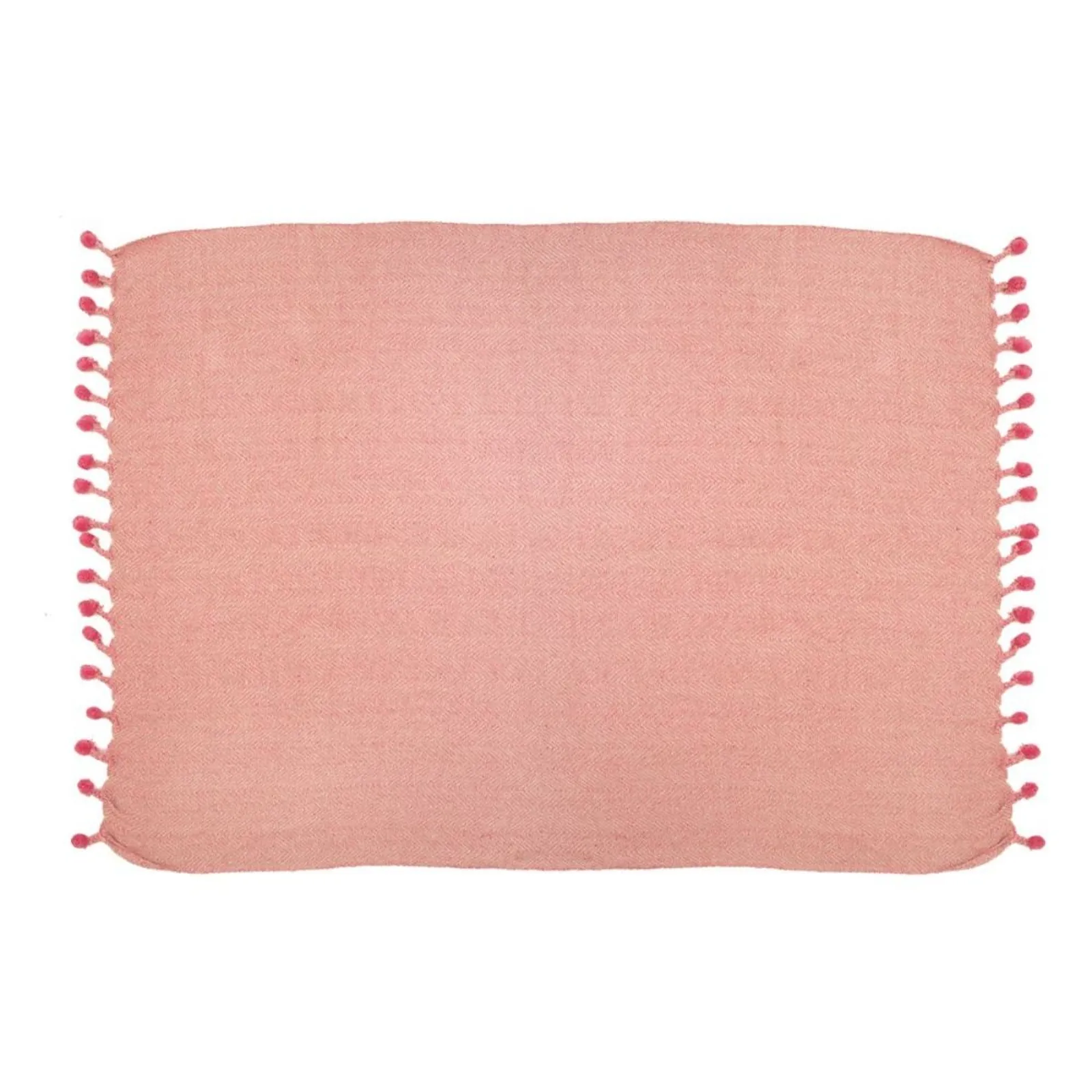 Nevada Pink Herringbone Blanket Throw