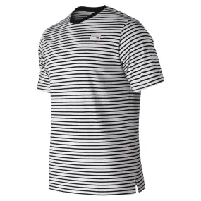 New Balance Athletics Striped Tee - Black / White