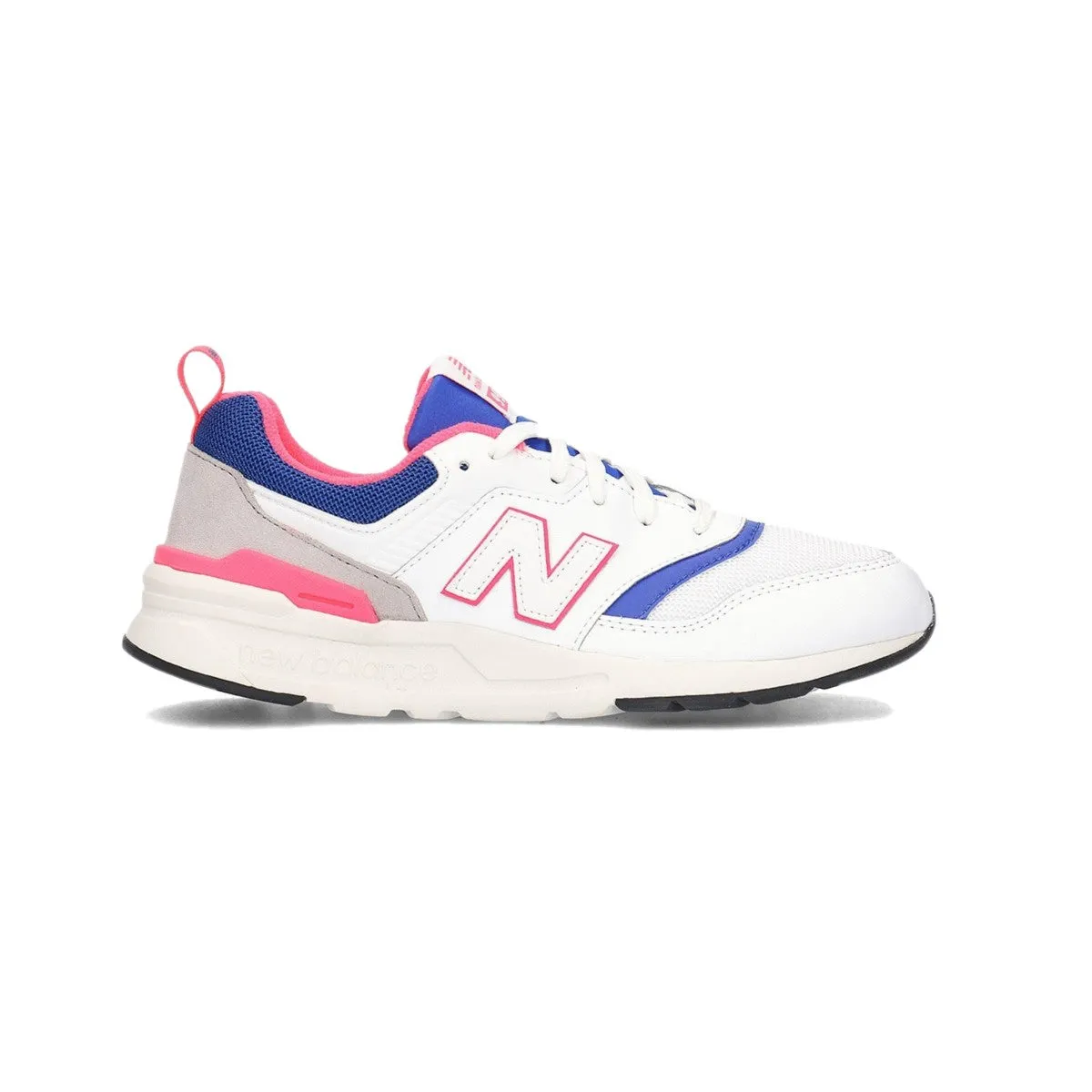 NEW BALANCE GR997HAJ 997 JR'S (Medium) White/Blue Leather & Mesh Lifestyle Shoes