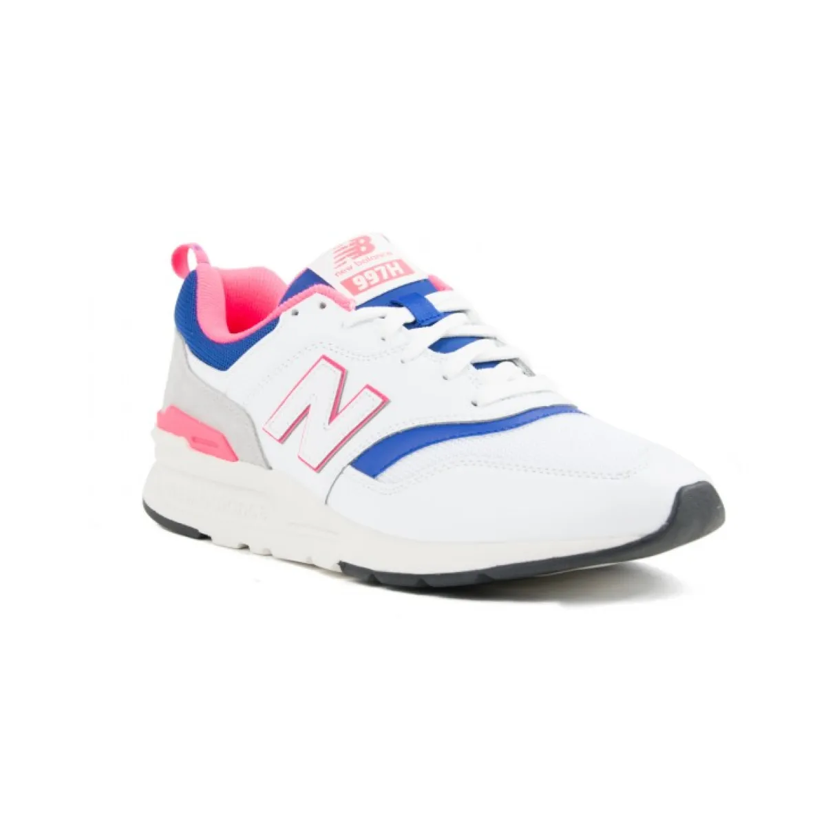 NEW BALANCE GR997HAJ 997 JR'S (Medium) White/Blue Leather & Mesh Lifestyle Shoes