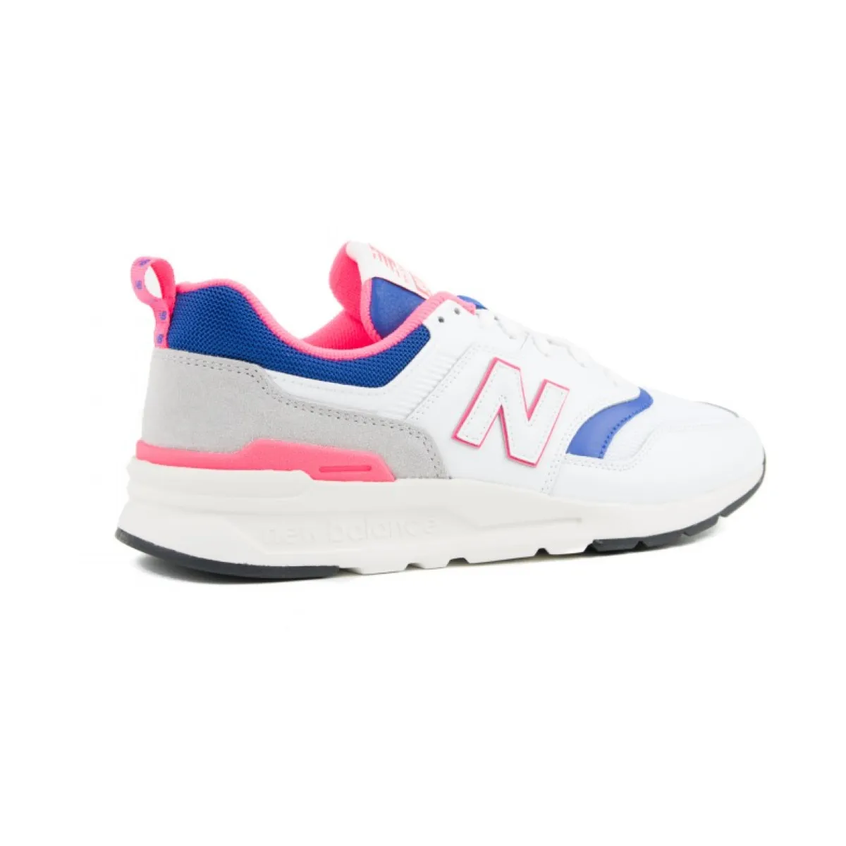 NEW BALANCE GR997HAJ 997 JR'S (Medium) White/Blue Leather & Mesh Lifestyle Shoes