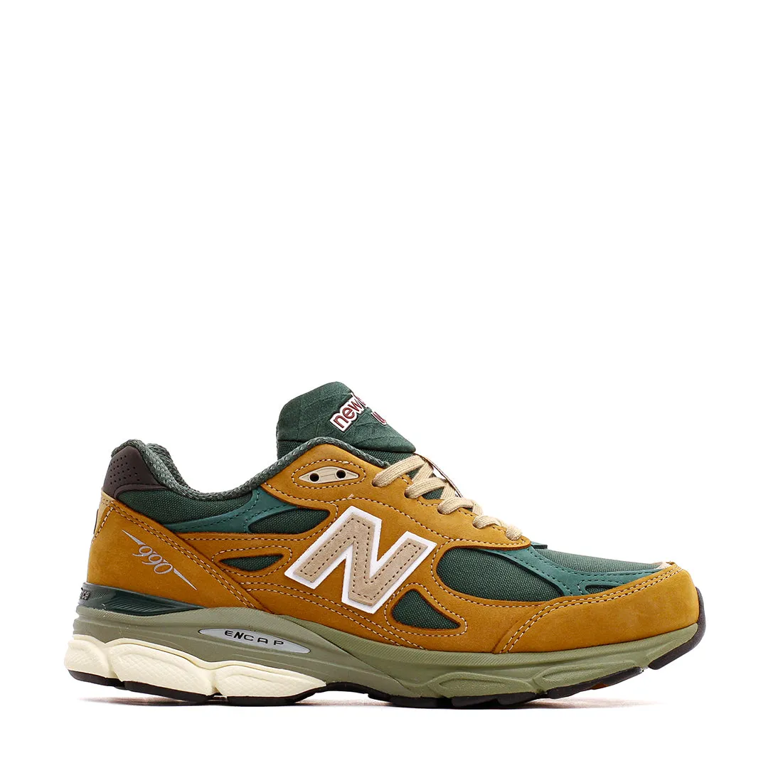 New Balance Men 990v3 Tan Green Made In USA M990WG3