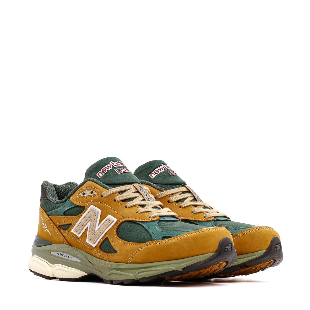 New Balance Men 990v3 Tan Green Made In USA M990WG3