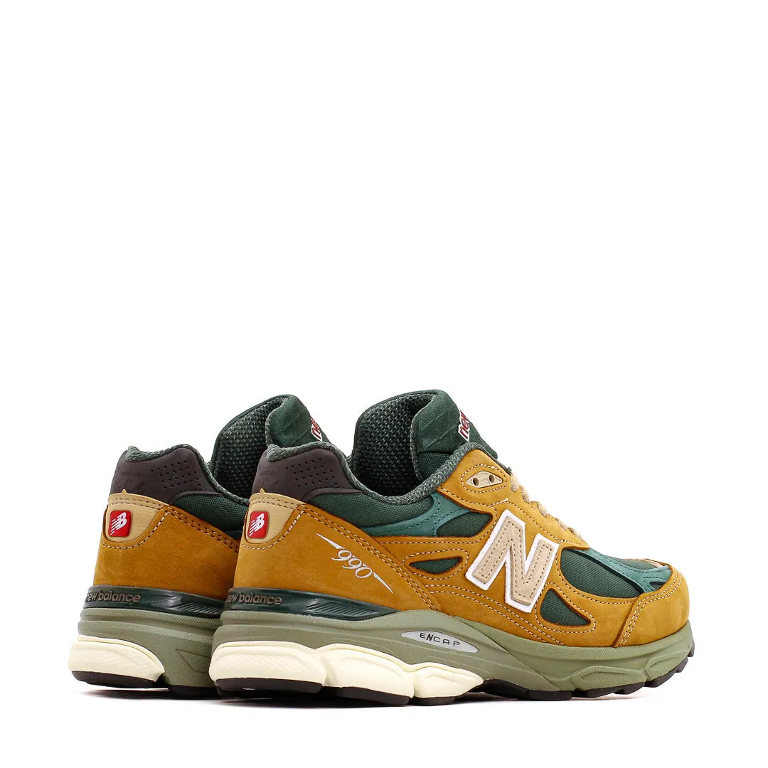 New Balance Men 990v3 Tan Green Made In USA M990WG3