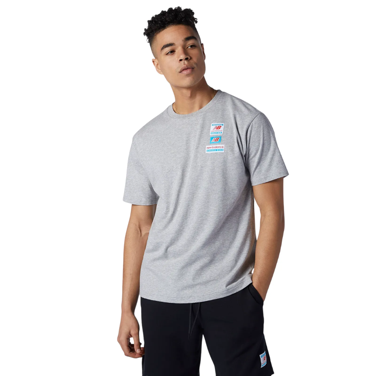 New Balance Nb Essentials Tag T-Shirt - Grey