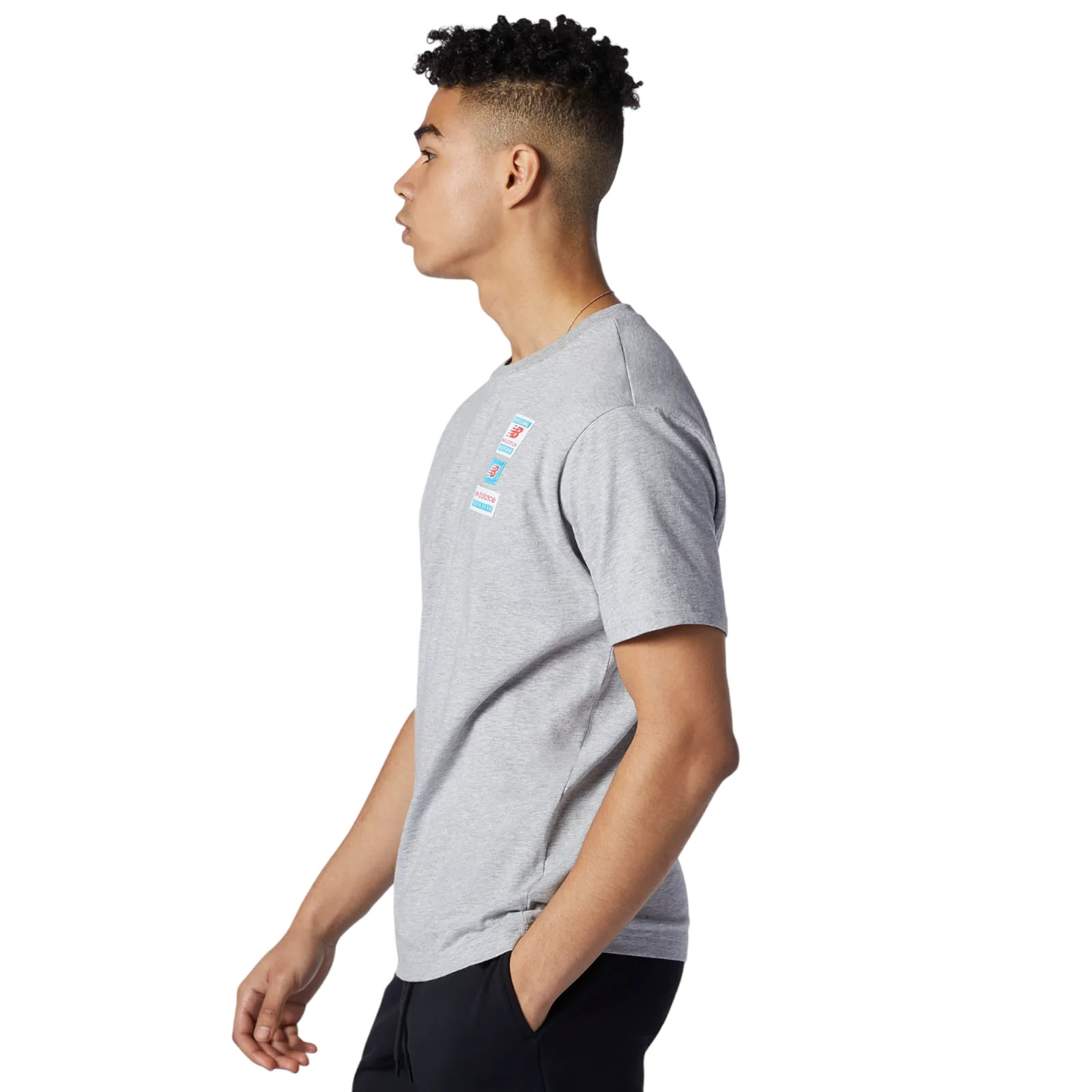 New Balance Nb Essentials Tag T-Shirt - Grey