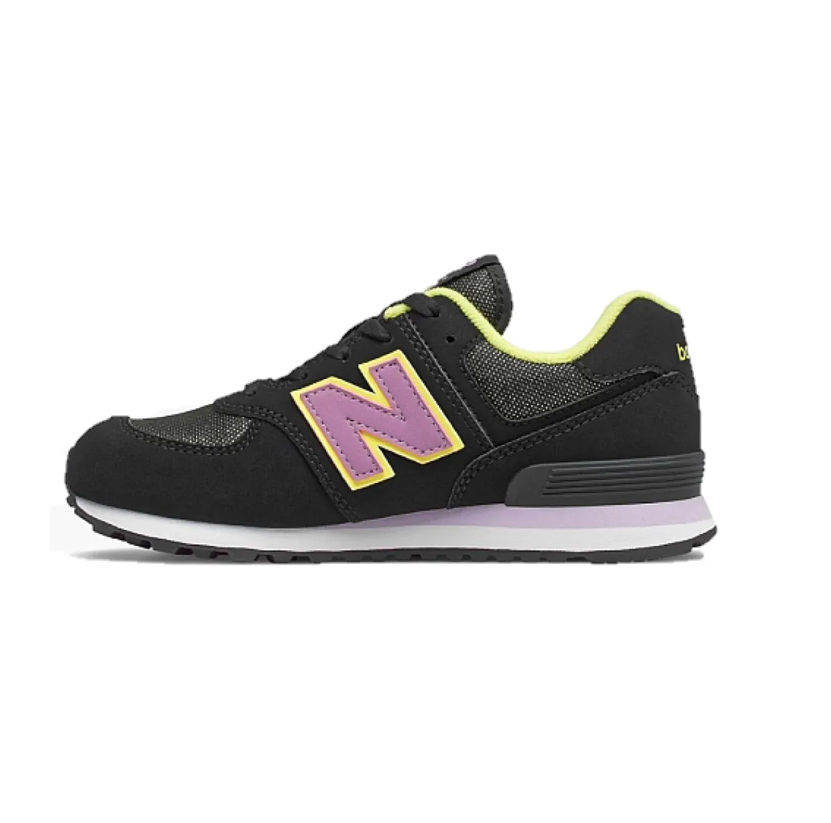 NEW BALANCE PC574FX2 574 V1 YTH'S (Wide) Black Synthetic & Mesh Running Shoes