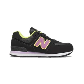 NEW BALANCE PC574FX2 574 V1 YTH'S (Wide) Black Synthetic & Mesh Running Shoes